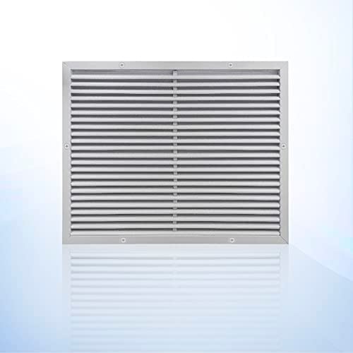 Aluminum Return Grille HVAC Outdoor Louver Vent White (30" X 24"). The Duct Hole Must Measure 30" x 24" to fit.