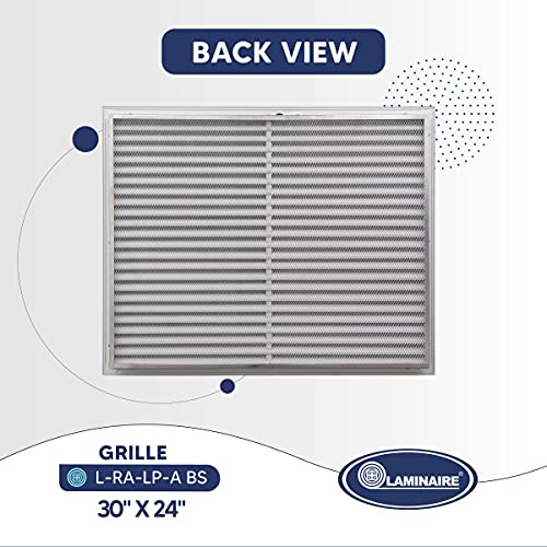 Aluminum Return Grille HVAC Outdoor Louver Vent White (30" X 24"). The Duct Hole Must Measure 30" x 24" to fit.